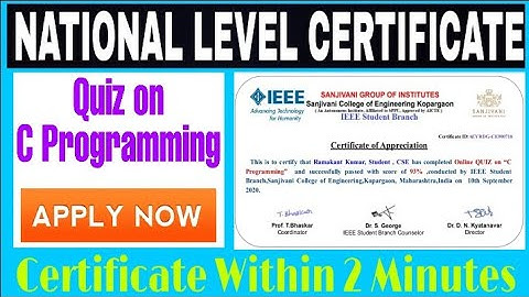 National Level Online QUIZ on 