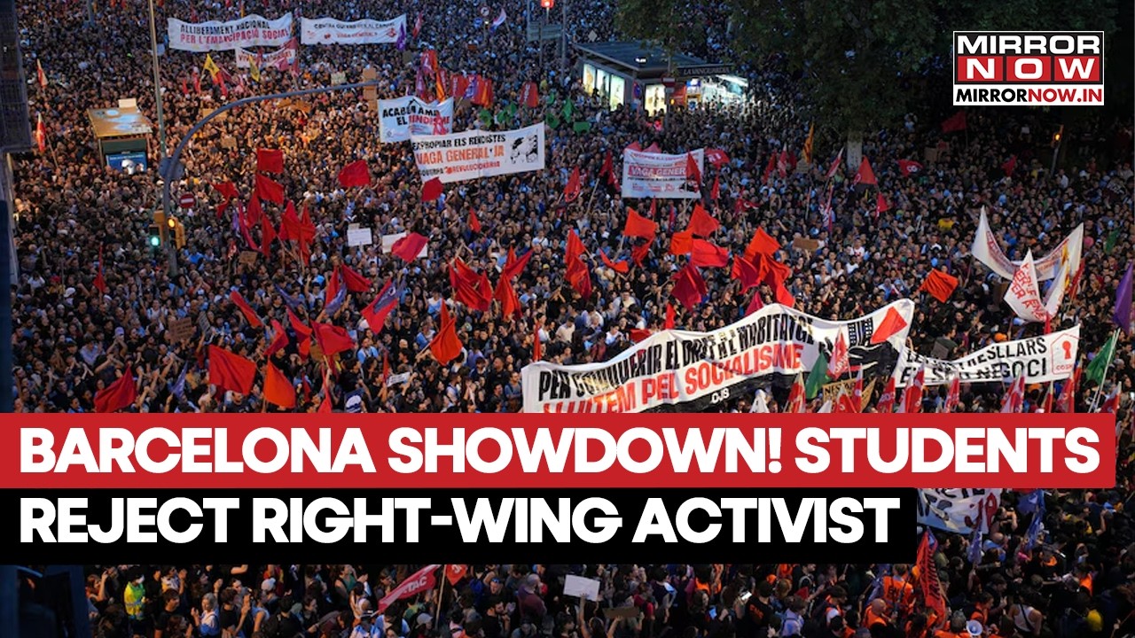 BARCELONA SHOWDOWN! Anti-Fascist Students Clash With Cops Over Rejection Of Right-Wing Activist