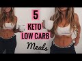 5 *BEST* LOW CARB/KETO MEALS (EASY!!!!)