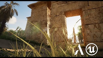 Playable Unreal Engine 5 Egyptian Lake Front Environment | Lumen, Nanite, Fluid Flux Showcase