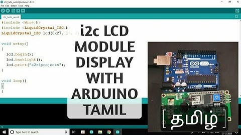I2C LCD DISPLAY WITH ARDUINO IN TAMIL