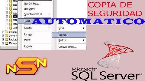 COMO SACAR BACKUP AUTOMATICO EN SQL SERVER DE CUALQUIER BASE DE DATOS