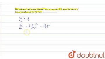 The sides of two similar triangles are in the ratio `2: 3`, then the areas of these