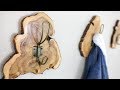 Live Edge Wood Slice Coat Rack