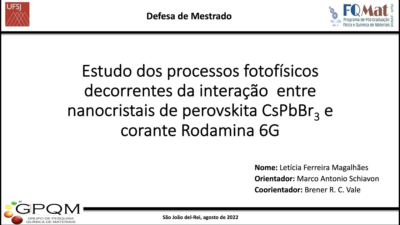 Apresentação de Defesa de Mestrado de Leticia Ferreira Magalhães (05/08/2022)