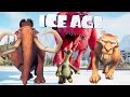 (🦖 Jurassic World Evolution 2)ICE AGE Sid,Manny,Diego VS Indominus rex Dinosaurs Fight