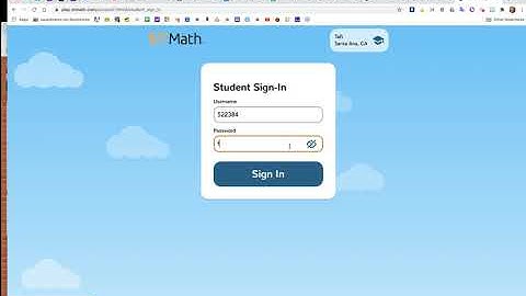 ST Math Password Training