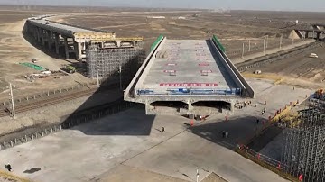 Largest-span swivel bridge on Xinjiang