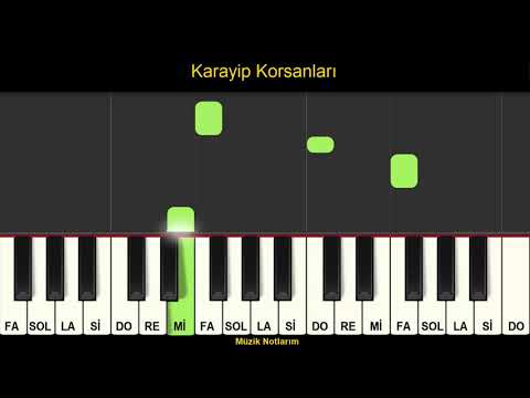 Karayip Korsanları Melodika Org Notaları