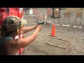 Tori Nonaka hammering steel with her glock