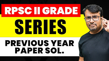 RPSC II GRADE Mathematics | Series | Previous Year Question by GP Sir
