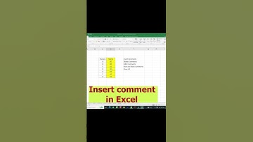 Insert comments In Excel #shorts #youtubeshorts #short #shortsvideo #shortsfeed #gma