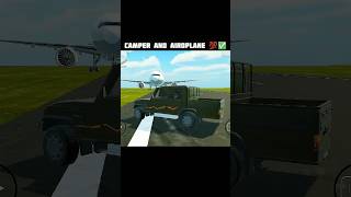 CAMPER AND AROPLANE 💯✅ INDIAN VEHICLES SIMUTOR 3D GAME #indiantractor3d #youtubeshorts