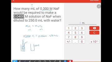 Using M1V1 = M2V2 for dilution calculations