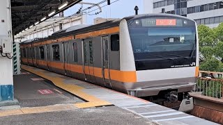 JR東日本中央快速線E233系T26編成快速東京駅行き阿佐ヶ谷駅発車(2023/7/6)