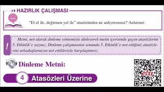 8. Sınıf Türkçe Dersi Atasözleri Üzerine Dinleme Metni