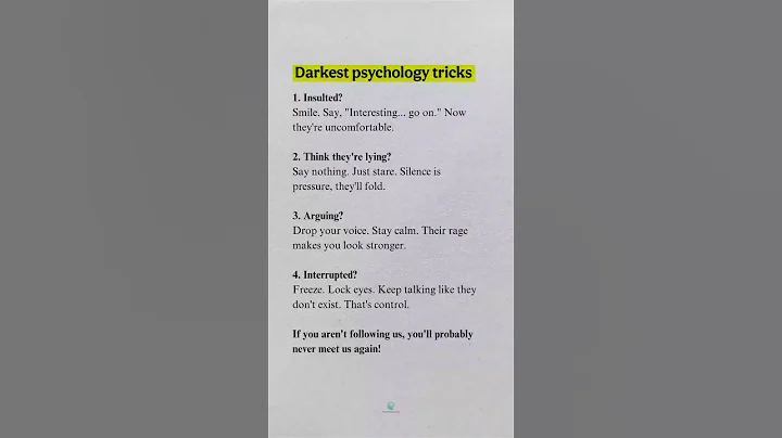 Darkest Psychology Tricks That Actually Work 😈🧠