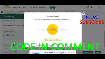 GFG POTD 29/04/2024  IN C++ MOST IMPORTANT INFORMATION | CODE IN COMMENT #geeksforgeeks #gfg #potd