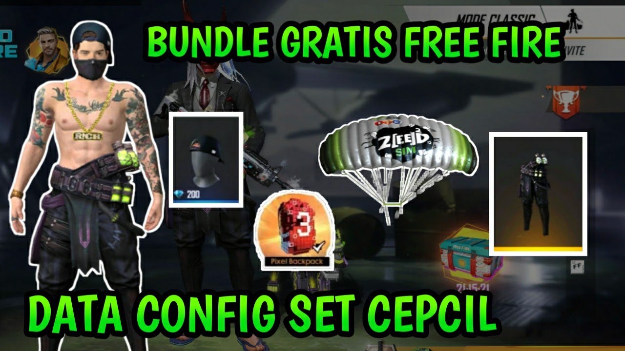 SKIN GRATIS FREE FIREDATA CONFIG SET BUNDLE CEPCIL YouTube