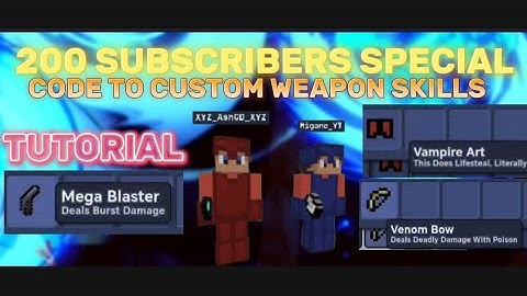 Code for CUSTOM WEAPON SKILLS in Bloxd.io! [ 200 SUBS SPECIAL ]
