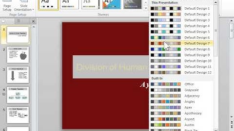 PowerPoint 2010 Change the Color Scheme of a Slide so It Differs from the Master Slide