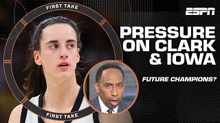 Caitlin Clark's 'no champion yet' 👀 - Stephen A. pressures Iowa to win the NCAA Tourney | First Take