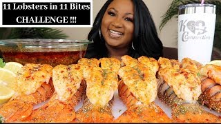 12 LOBSTER TAILS , 11 LOBSTER TAILS  in 11 BITES MUKBANG CHALLENGE  BY TAE AND LOU