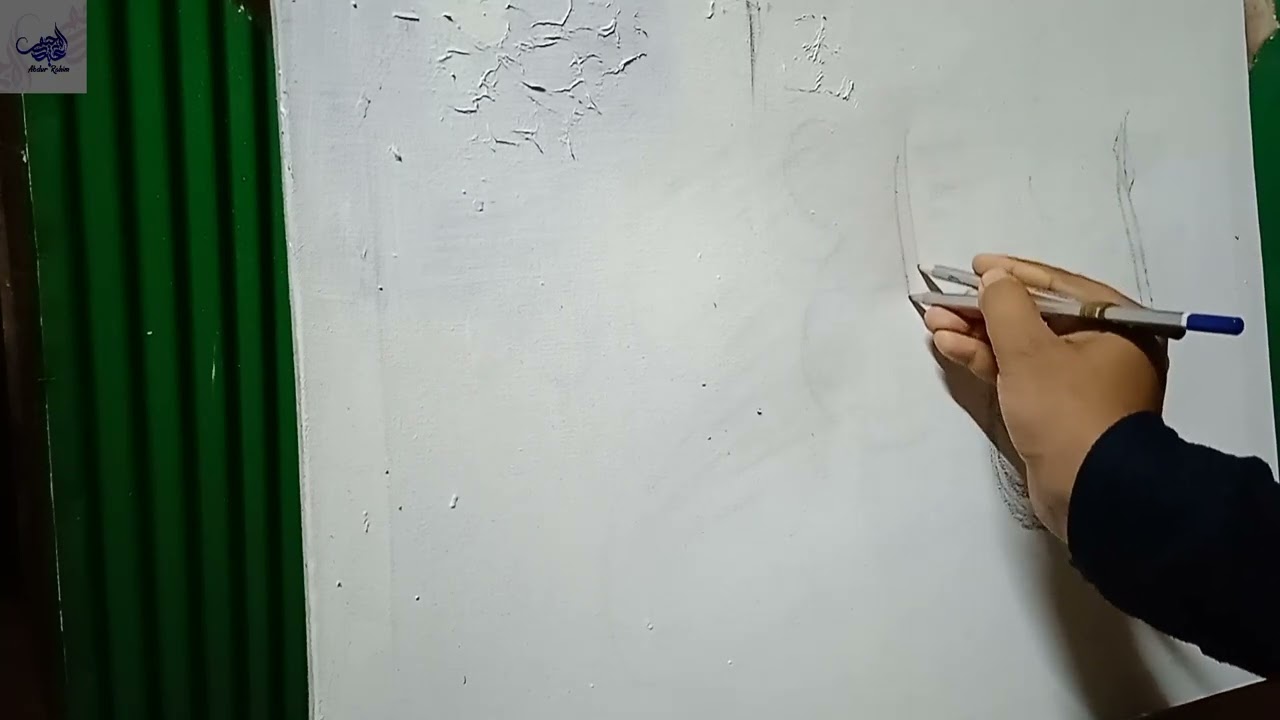 দুই পেন্সিলে ক্যালিগ্রাফি  শিখার পদ্ধতি , পার্ট ৫৪ How to write Arabic calligraphy in two pencils 54