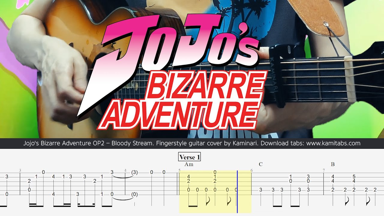 Jojo Bizarre Adventure Part 5 OP 2 -Uragirimono no Requiem- Guitar tabs 