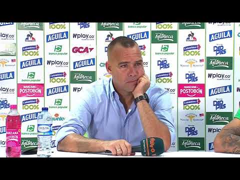 Rueda de prensa del Deportivo Cali tras el partido frente a Alianza Petrolera