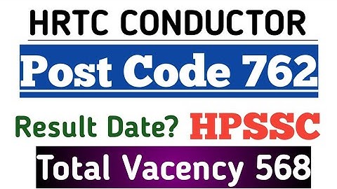 HRTC CONDUCTOR |post code 762|HPSSC Hamirpur|Himachal Gyan