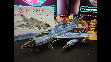 DIY🔴3D PUZZLE 🔴 -📌(#17) - How to make [ FIGHTER JETS AIRPLANE - LX 1006 ]