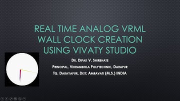 Real time analog vrml wall clock CREATION using vivaty studio BY DR DV SHIRBHATE