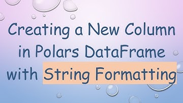 Creating a New Column in Polars DataFrame with String Formatting