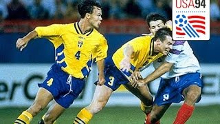 Чемпионат мира по футболу 1994. Швеция - Россия. 25.06.1994./ 1994 FIFA World Cup(Матч № 20. 25.06.1994. Группа B. Швеция - Россия. Видео фрагментов футбольного матча с 