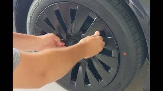 Rimetrix Umbra Wheel Covers for 2024 Tesla Model 3 Highland 18" Photon Wheels - Installation