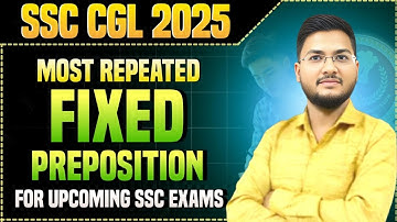 Important Fix Preposition For SSC CGL, CHSL, CPO, STENO, NDA, CDS, Banking || Vishal Srivastava