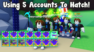 I Used 5 Accounts To Hatch New Egg And Hatched A Secret Pet In Mining Simulator 2!