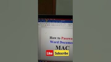 Hoe een Word-document met een wachtwoord beveiligen in Microsoft Word MAC