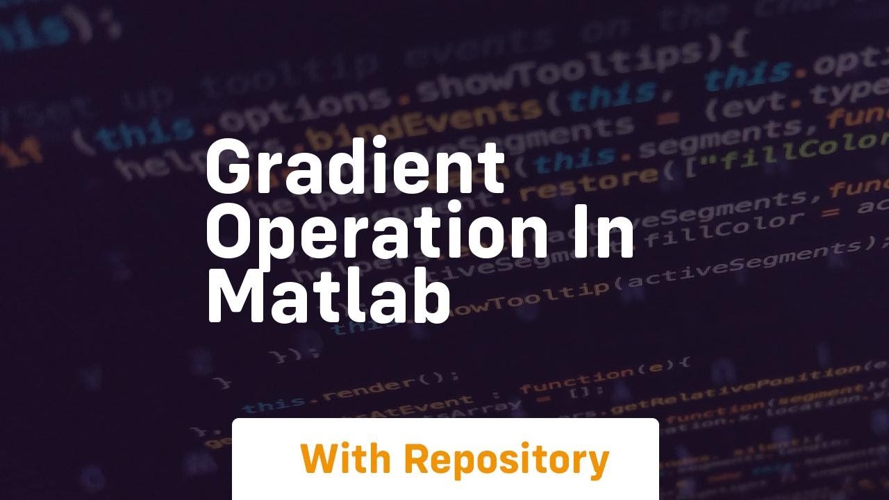 gradient operation in matlab - YouTube