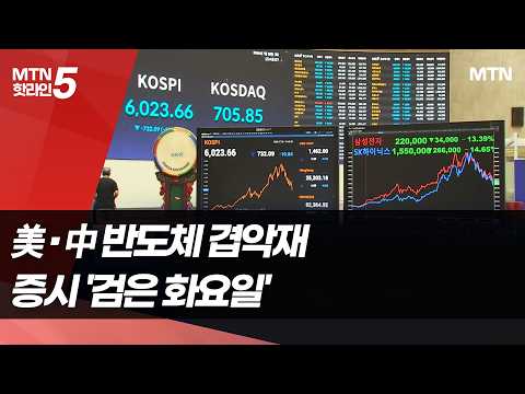 美·中 반도체 겹악재에 국내 증시 또 '검은 화요일' / 머니투데이방송 (뉴스)