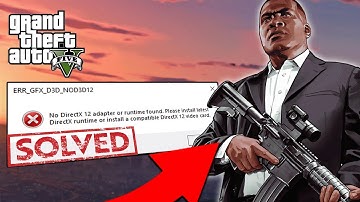 🔧 Fix GTA V DirectX Error (100% Working) | Game Won’t Launch or Crashes Fix