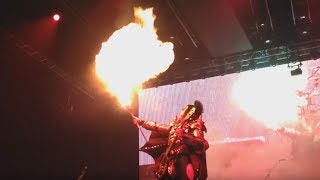 KISS - Gene Simmons breathes fire live - July 22, 2016 Lincoln, NE