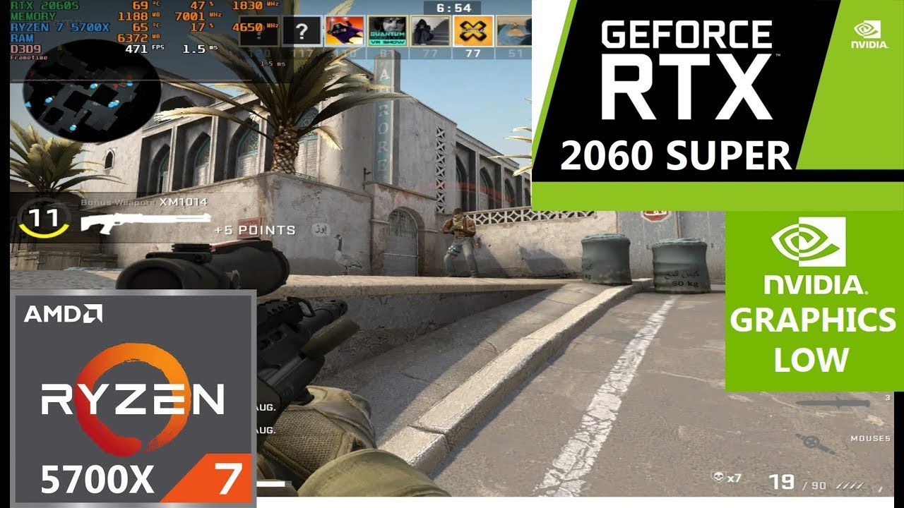 CS GO RTX 2060 Super Ryzen 7 5700X | 1280x960 Lowest Competitive ...