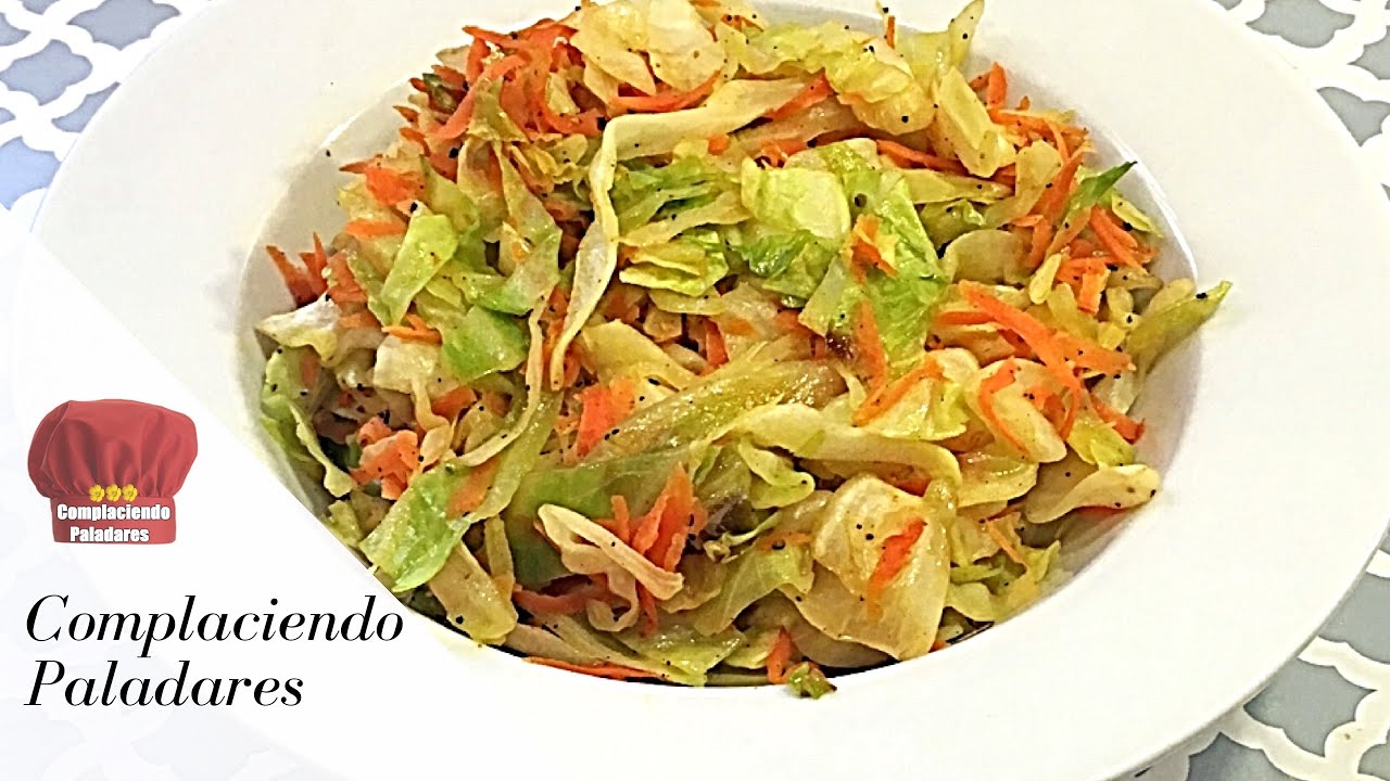 COMO HACER REPOLLO FRITO receta saludable | fry Cabbage - COMPLACIENDO  PALADARES - YouTube