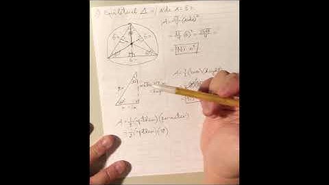 Areas of Regular Polygons Example 3 | Equilateral Triangle (All Three Methods)
