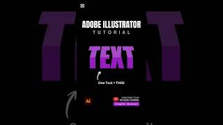 Text Effect in Adobe Illustrator - Easy Tutorial #shorts