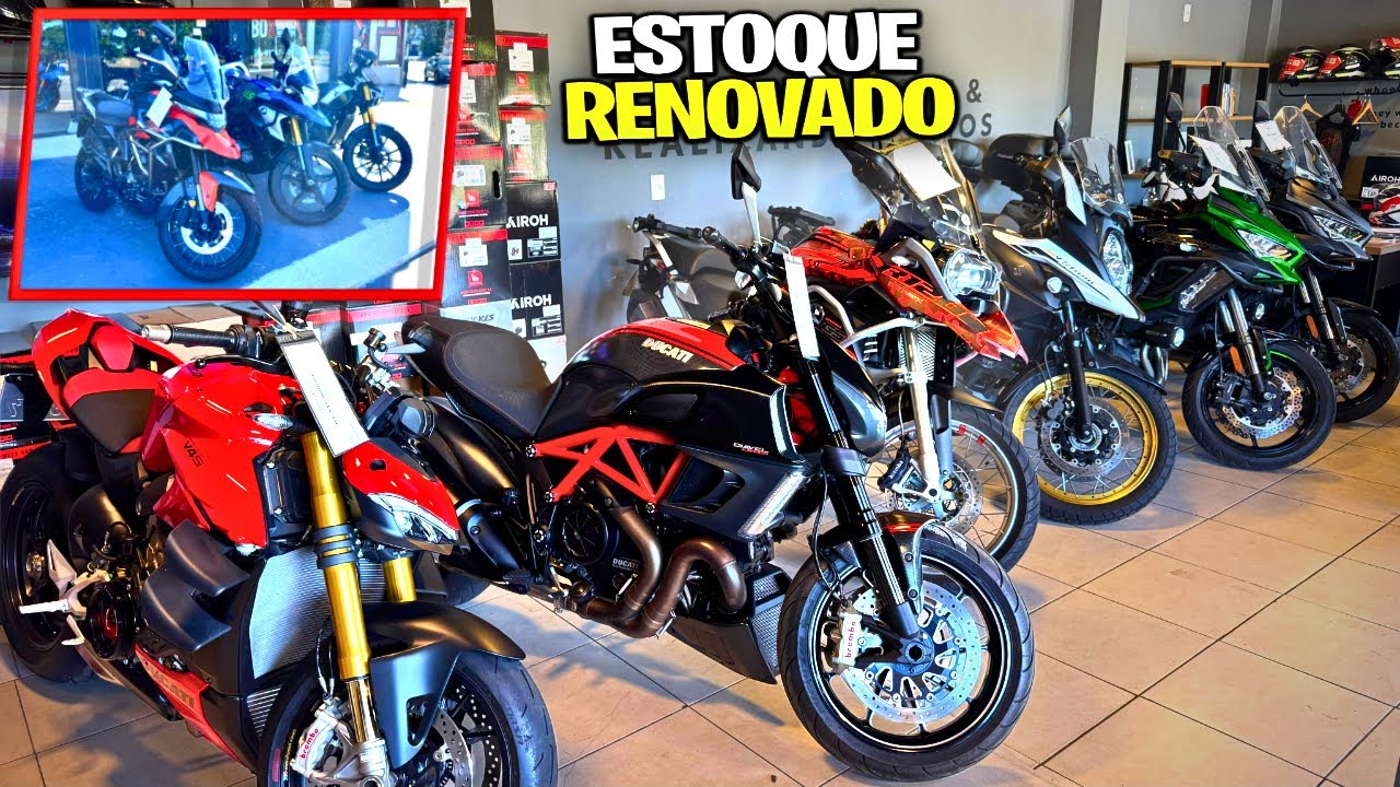 ESTOQUE RENOVADO TM GARAGEM VIP - VERSYS 1000, TIGER 900, R 1200 GS, NC 750, STREETGIGHTER V4 E MAIS