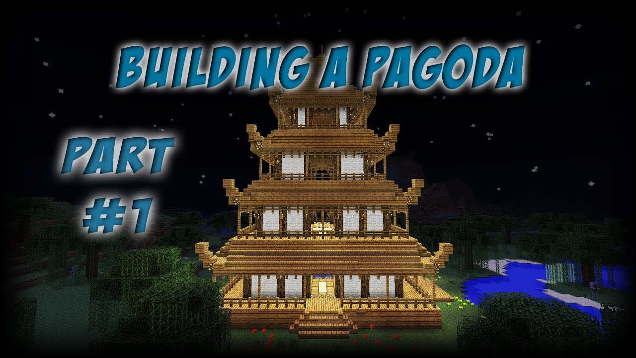 Minecraft  How to Build a Japanese Pagoda Tutorial 