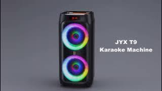 JYX T9 500W Karaoke Machine With Two Wireless Microphones